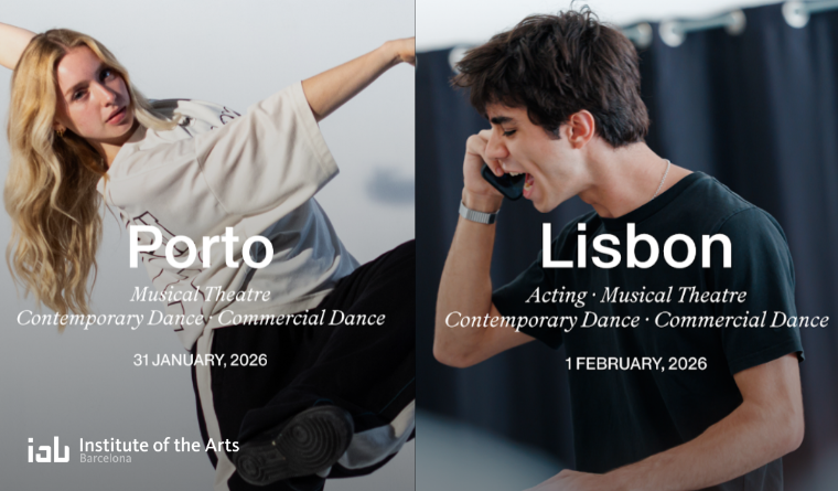 O Institute of the Arts Barcelona (IAB) realizará no Porto e em Lisboa as suas Audições Internacionais 2025-2026